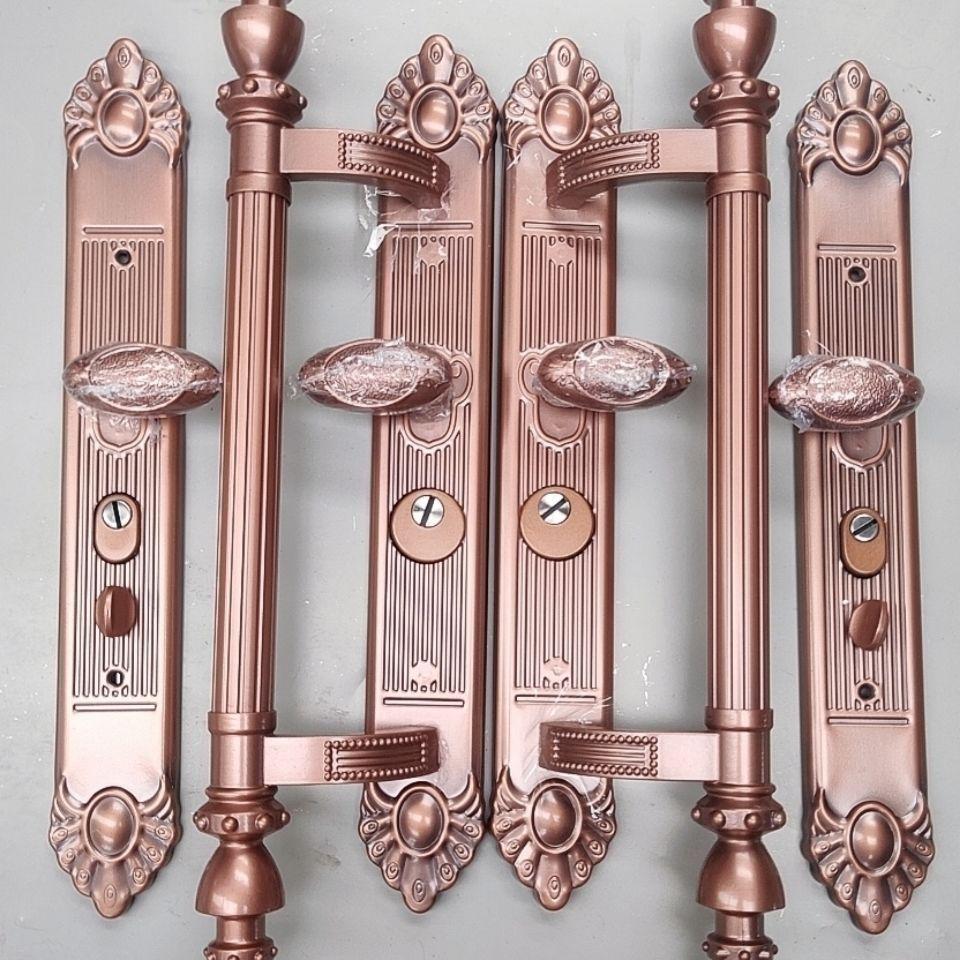 豪华别墅大门锁双开门对开门防盗门把手大门拉手通用型锌合金手把