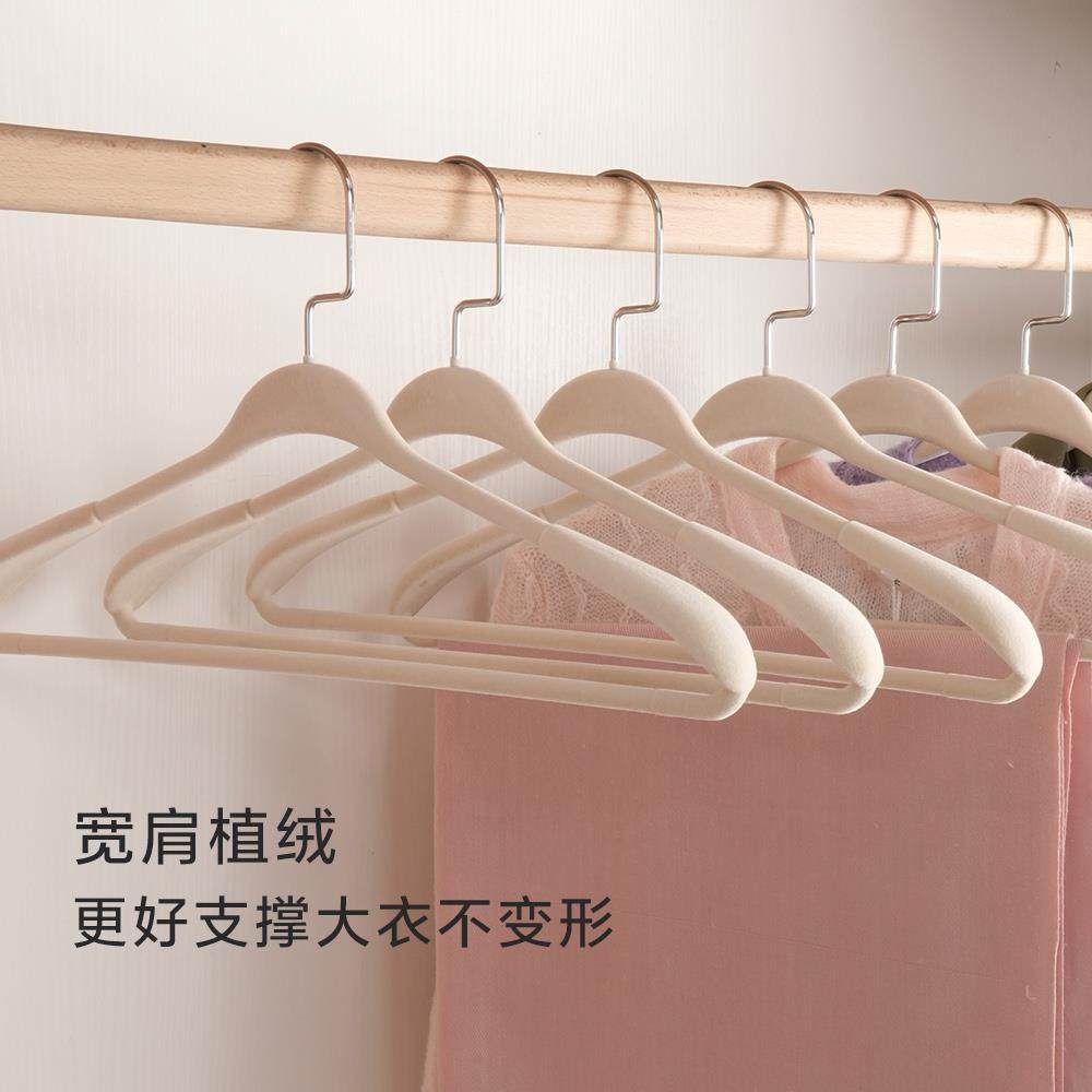 2025新款植绒衣架家用无痕防滑晒衣服挂宽肩呢子大衣衣帽间羊绒衣