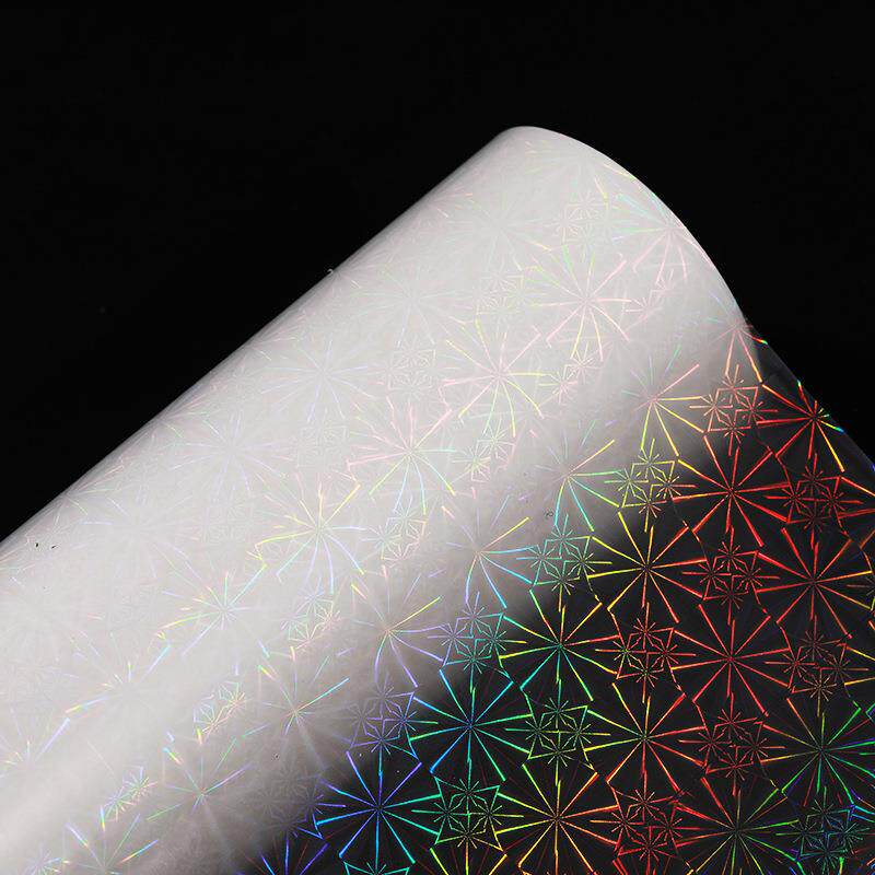 现货PET材质雪花热裱BOPP膜CPP闪光膜金葱膜影楼照片镭射膜