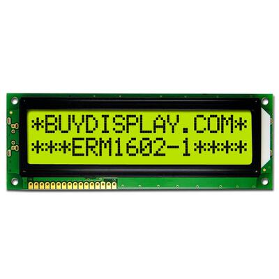 LCD1602/16x2单色字符型液晶显示模块/模组/黄绿底蓝黑字/大字符