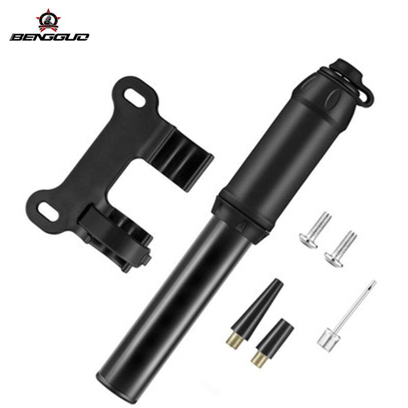 自行车打气筒 迷你便携铝合金高压篮球美法嘴充气筒 蹦果骑行配件