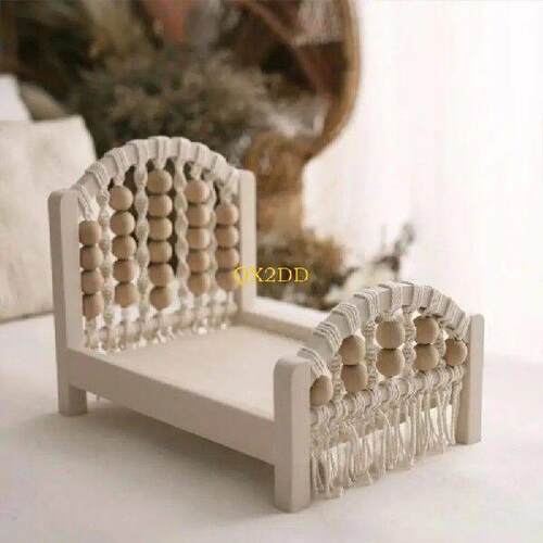 QX2D Baby Photo Props Mini Bed for Photography Baby Doll