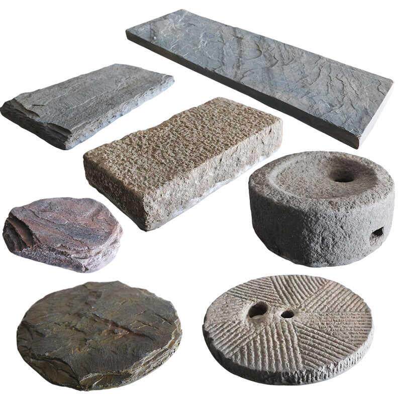 仿真台阶石路牙石老石条铺路石踏步石户外防滑地砖石庭院阳台装饰