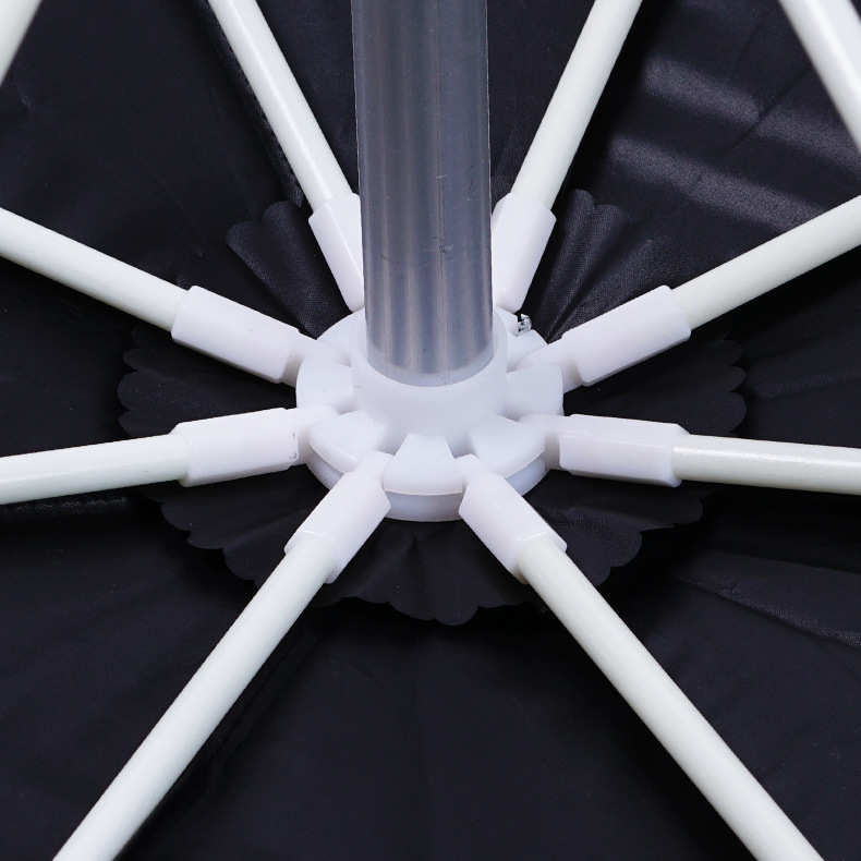 可折叠钓鱼遮阳伞 加厚双层黑胶涂层 加粗骨架多向地插垂钓伞