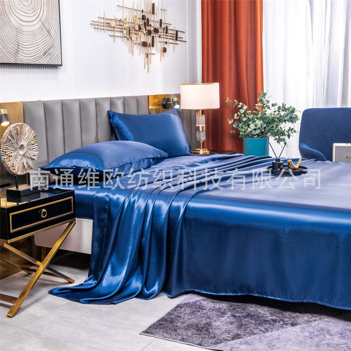 家笠有四光色sheet欧美纺欧件套 丁flatset床 维纯色