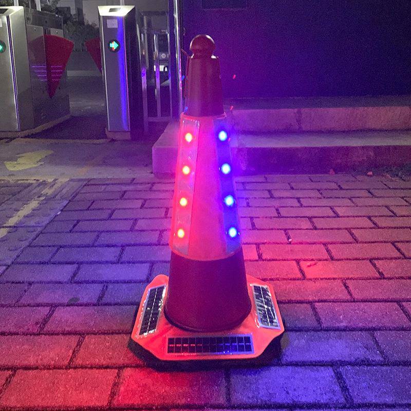 发光路锥套雪糕筒路锥套反光衣路锥发光衣路锥布套红蓝警示路锥套图片
