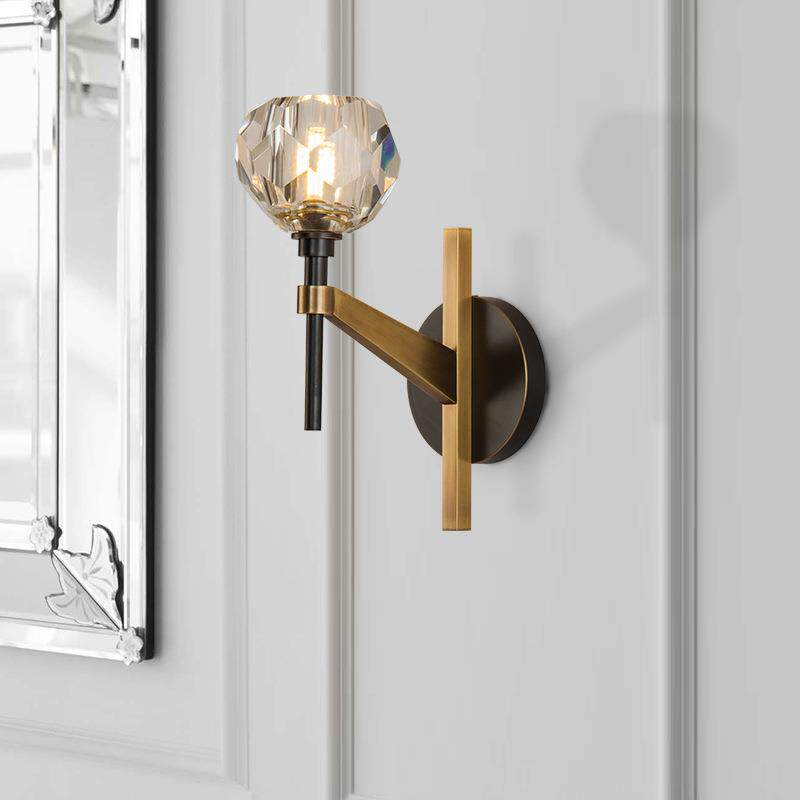 现代简约水晶壁灯轻奢卧室床头灯室内楼梯过道客厅卫生间浴室壁灯