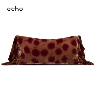 覆古模型房Wabi 橙咖啡玫瑰红丝绒丝绒扎染枕头沙发床腰 Sabi风格