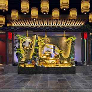 户外花景园大假FEU院山流水喷泉摆件别墅公司隔断鱼池景庭观造水