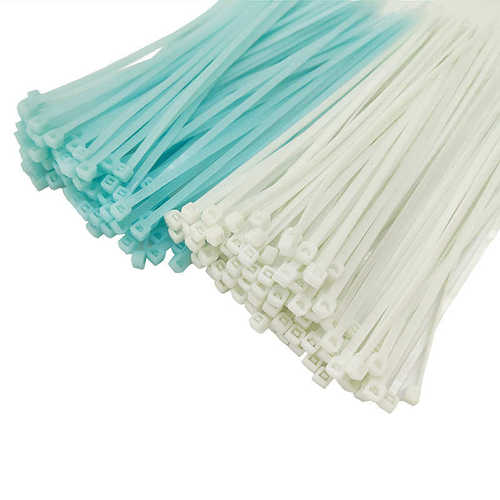 130度高温尼龙扎带规格5*250 电器用蓝色耐高温尼龙扎带4.8*250