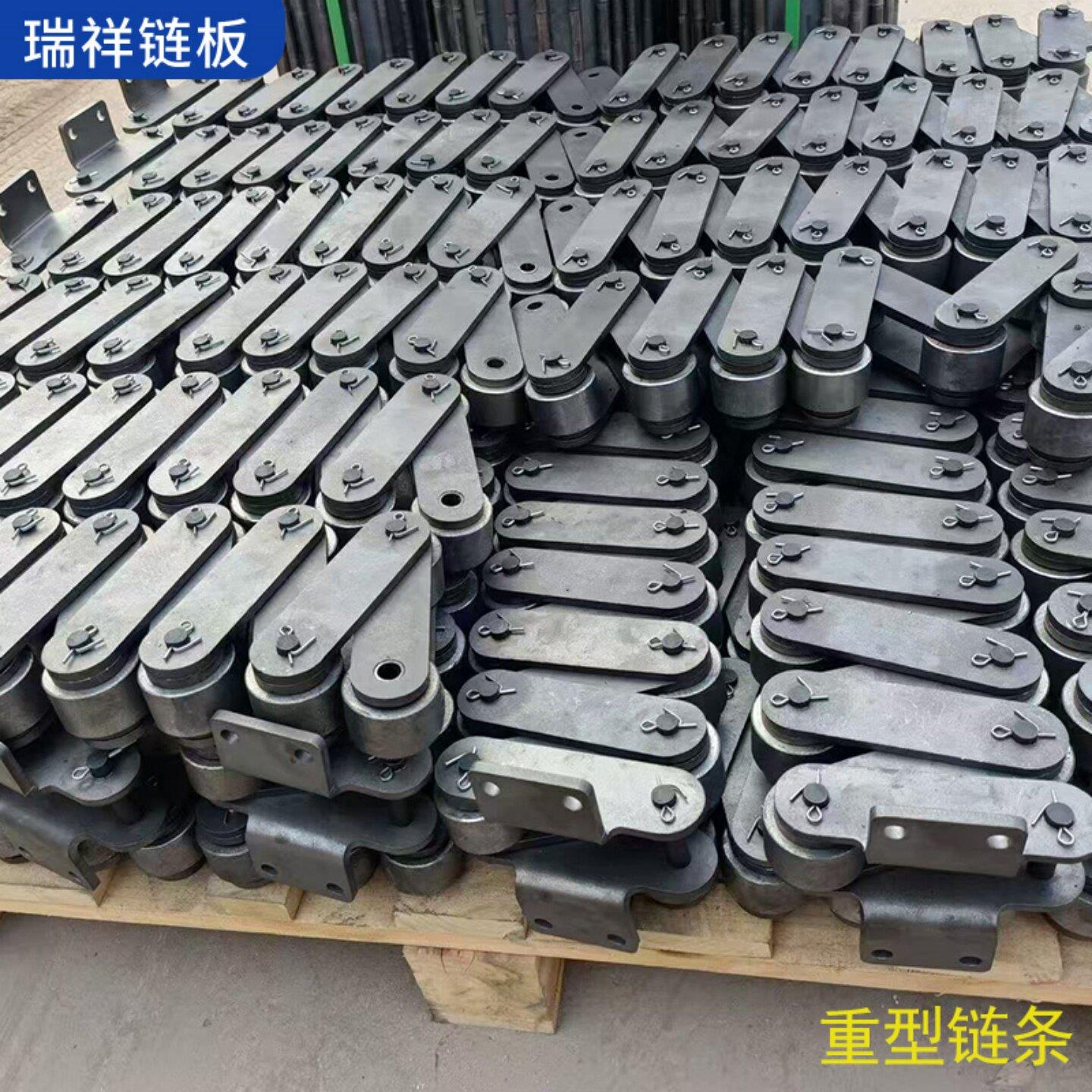 重型工业链条定制碳钢大滚珠弯板链条P150工业大节距输送传动链