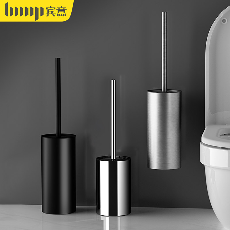卫生间马桶刷壁挂式免打孔不锈钢厕所防臭清洁刷子置物架落地家用