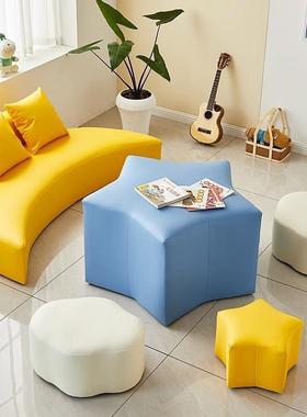 儿童卡12324通月亮星星组合凳早教阅皮质软包组儿园读区角合儿童