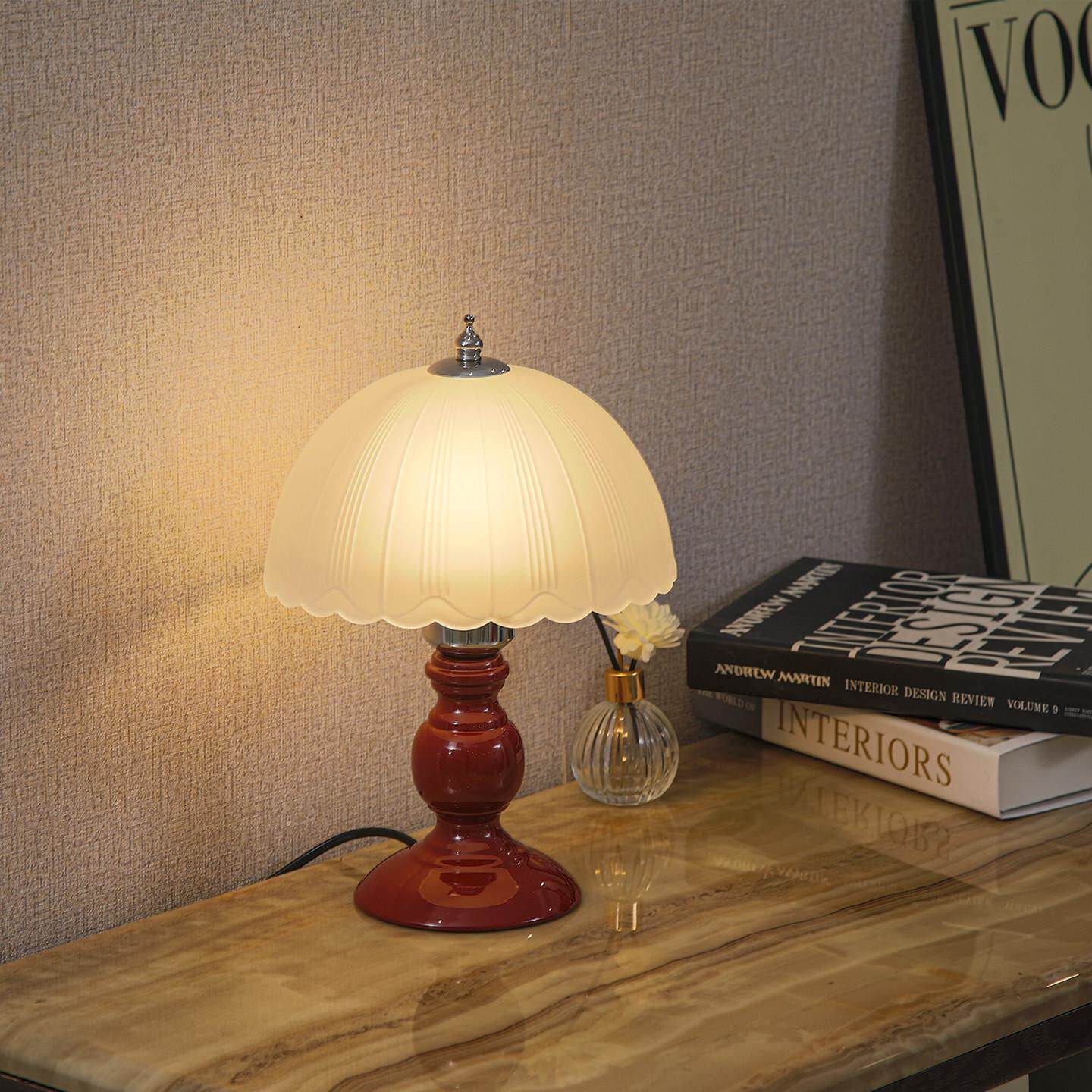 红色长明台灯新娘陪嫁婚房礼物送人卧室床头柜灯轻奢高级感小夜灯