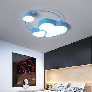 卓迩创意双心儿童房灯爱心卧室吸顶灯创意男孩女孩可爱多色房间灯