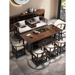 胡桃木实木茶桌椅组合罗汉床新中式茶几客厅家用茶桌2025新款高端