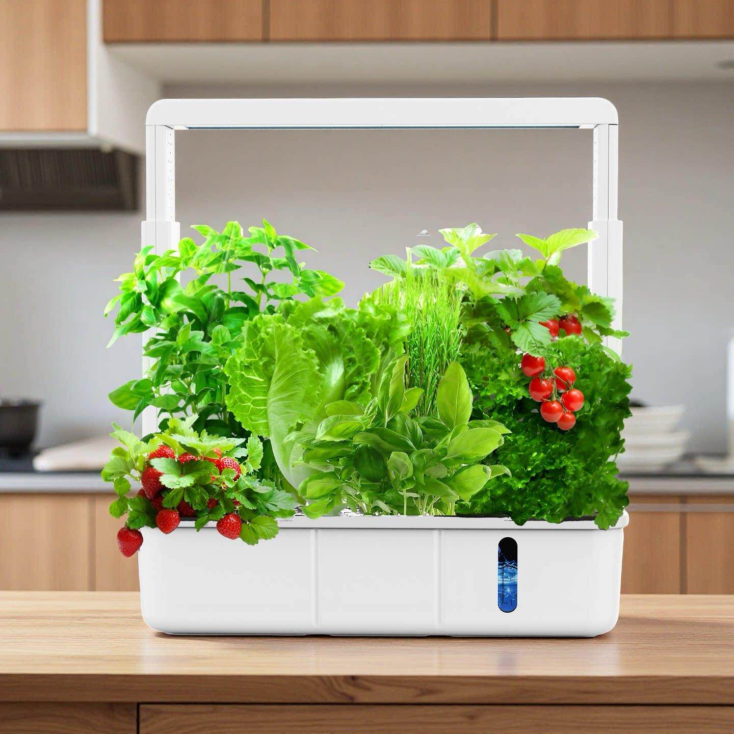 智能15孔水培种菜机 家庭无土水耕蔬菜栽培设备 室内种植花盆系统