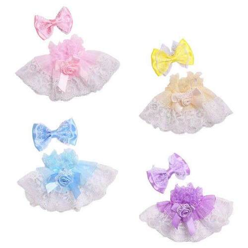 2x Mini 6 inch Doll Clothes Bow Headdress Decor Dress up