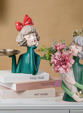 高级感摆花瓶件客厅电视柜插花捧花女孩轻家正想居乔迁奢关装饰玄