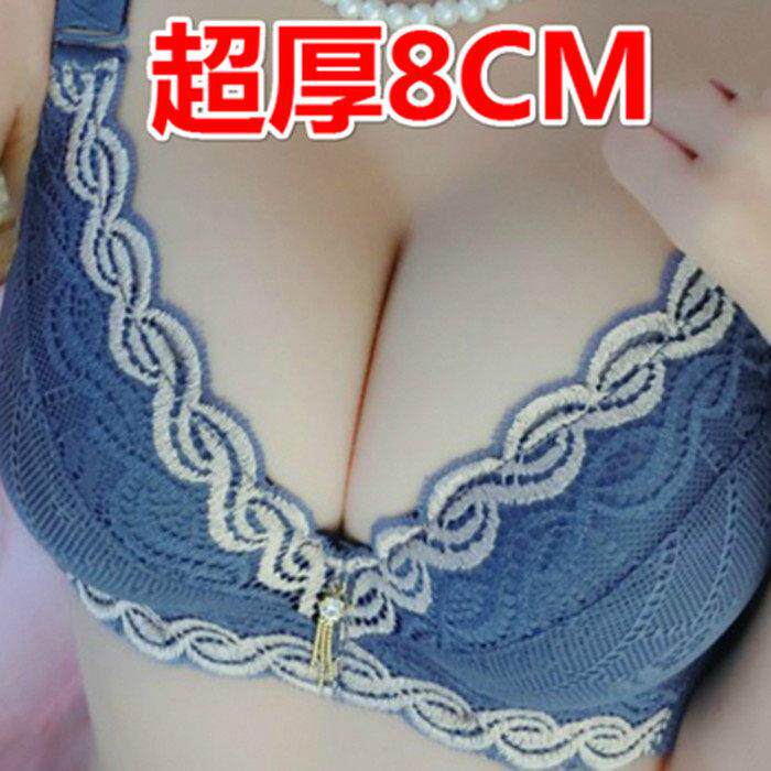 少女平胸聚拢文胸 超厚8cm无钢圈调整型胸罩 小胸显大罩杯
