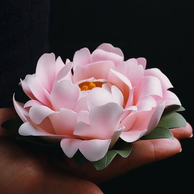 陶瓷手MY624344饰牡丹花摆件家居品瓷花客厅茶室桌面意装饰花朵工