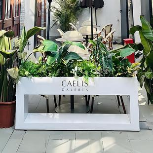 户外铁艺花槽组合广场商业街外摆围栏隔断花箱种植箱花盆花坛定制