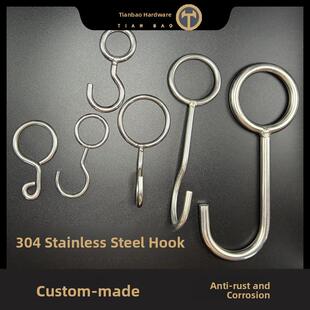 不锈钢吊钩羊眼钩子螺丝带挂钩螺丝花兰钩异性钩吊钩非标钩