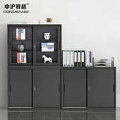 宽体钢制文件柜铁皮柜子储物柜带锁加厚资料矮柜上海办公家具送货