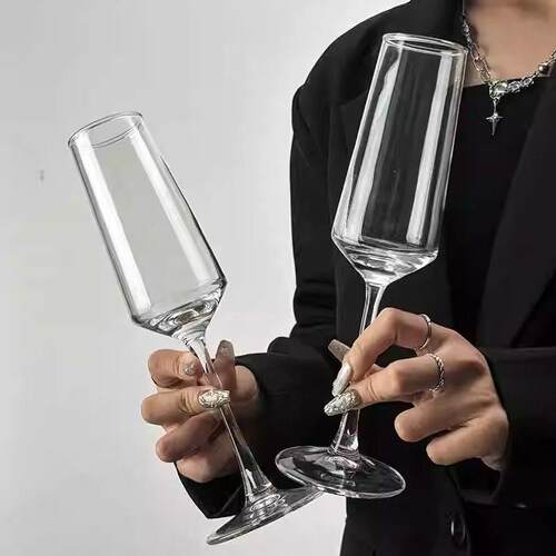 法国博客高香槟杯起泡甜葡萄酒杯浪漫仪式葡萄酒杯鸡尾酒杯