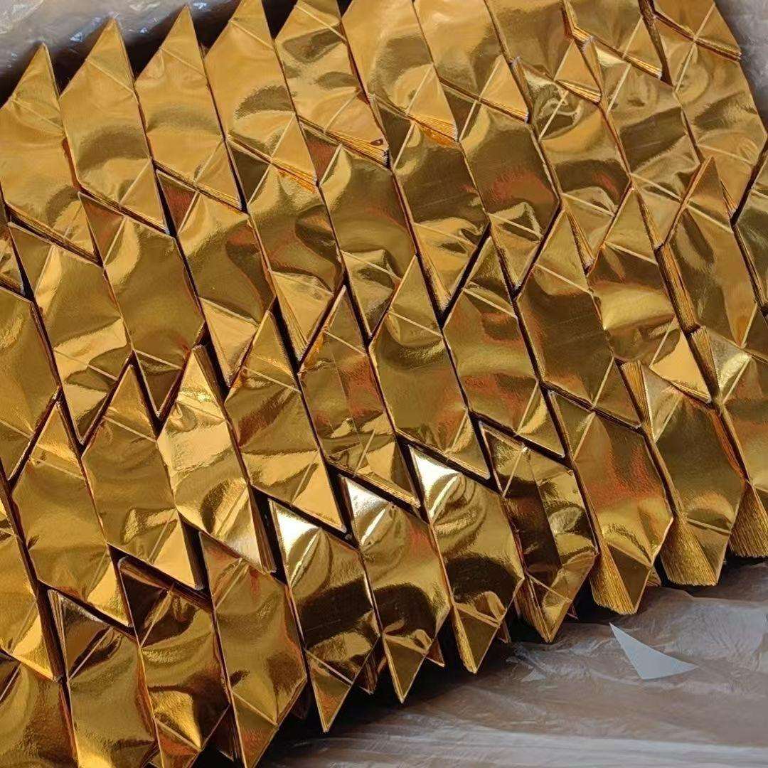 殡葬金元宝半成品银元宝纯手工折纸金纸纸加厚切角半成品元宝