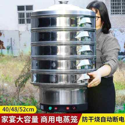 新款电蒸锅电蒸笼大型多层不锈钢蒸包炉馒头蒸菜机多功能家商用电