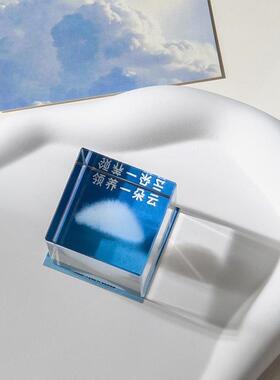 新款水晶玻璃云朵立方体ins风创意摆件生日治愈系情侣礼物小众