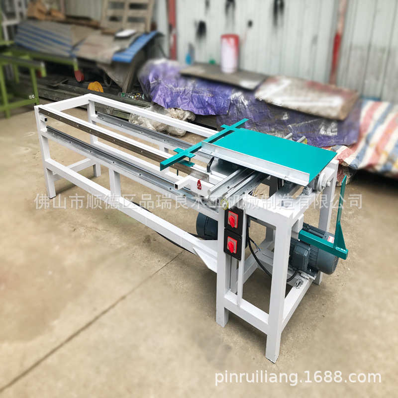 厂家精密简易推台锯双端截料断料木工双圆锯机两端双锯片齐头锯