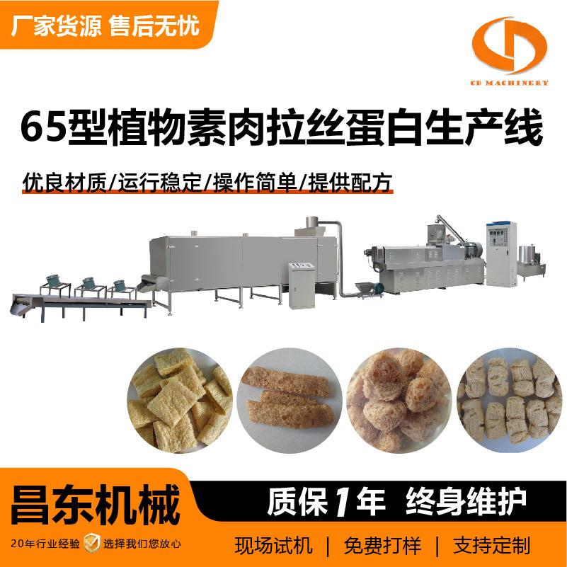 65型植物素肉拉丝蛋白生产线厂家手撕肉设备大豆组织蛋白生产线