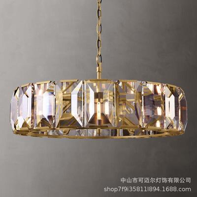 外贸出口RH美式复古新古典哈洛水晶吊灯个性客厅卧室别墅餐厅酒灯