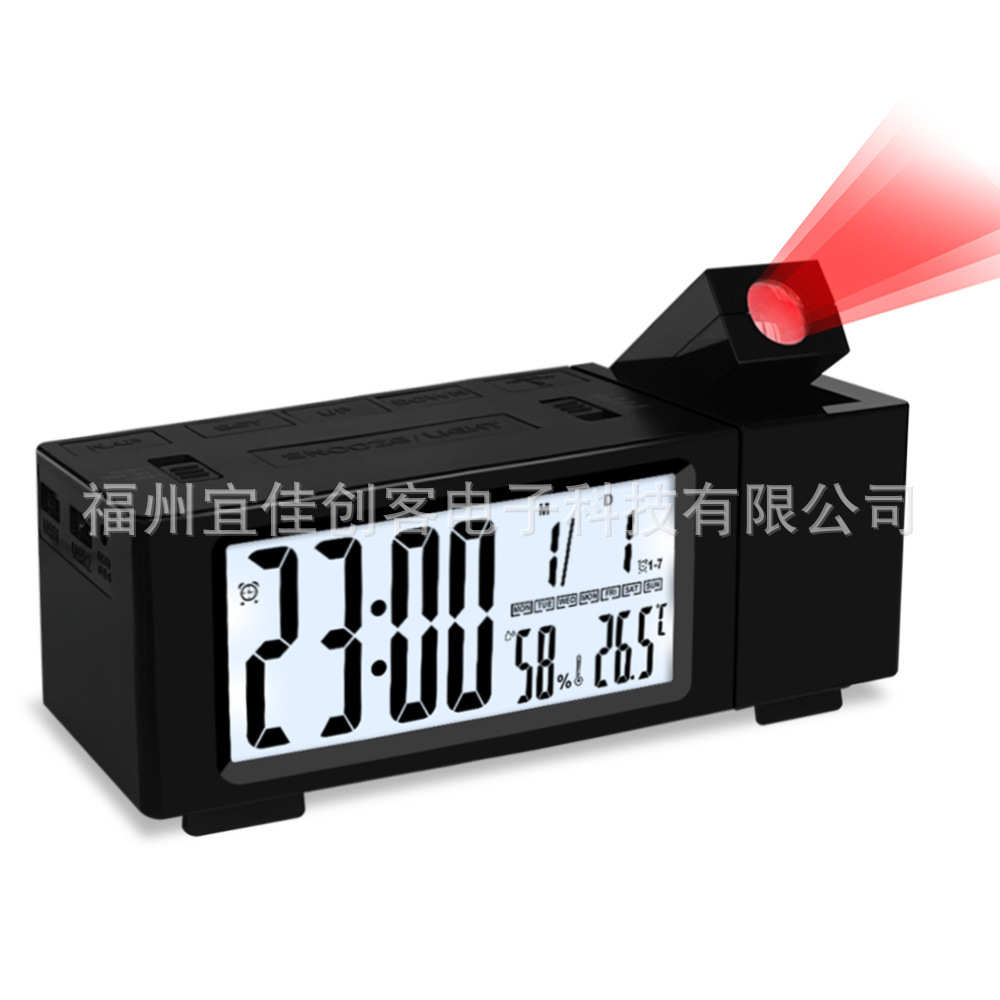 创意台钟静音数字多功能充电夜光贪睡投影新款智能手机电子钟闹钟