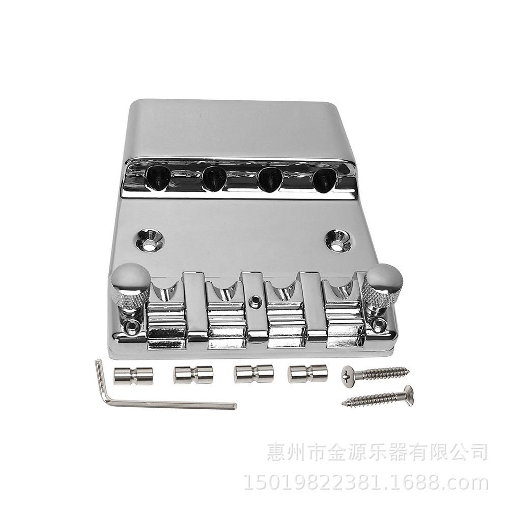 高度可调低音吉他琴桥4弦可拆卸琴码琴桥 99x93MM低音吉他