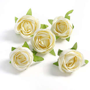白色系仿真花 diy手工材料假花绢花婚庆花墙背景装饰发簪胸花配饰