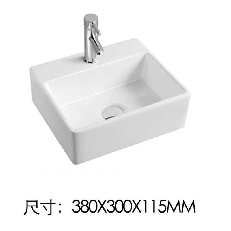 陶瓷方形超小户型小尺寸台上盆宽30cm28cm圆形洗脸盆 阳台洗手盆