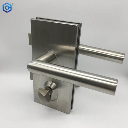 不锈钢门锁竖玻门锁方形执手锁双ECH-CG-0面玻璃锁单开璃双开锁向
