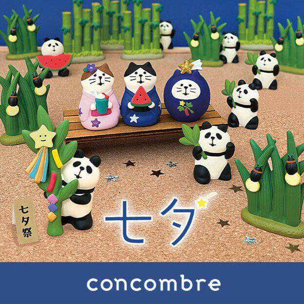 七夕摆件日本DECOLE迷你猫西瓜树脂日式潮玩家居礼物concombre
