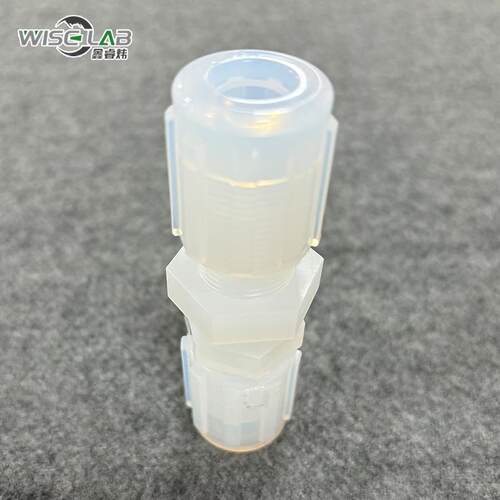 PFA扩口穿板等径直通接头四氟管转换耐腐蚀直通扩口PFA接头