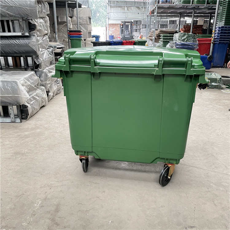 大号660L垃圾桶小区物业户外公园可手推垃圾清运环卫可移动塑料桶