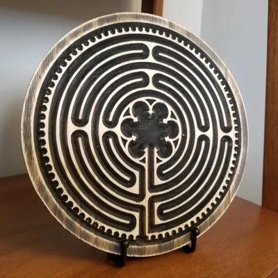 Meditation Finger Labyrinth Meditation 木制冥想手指迷宫工具