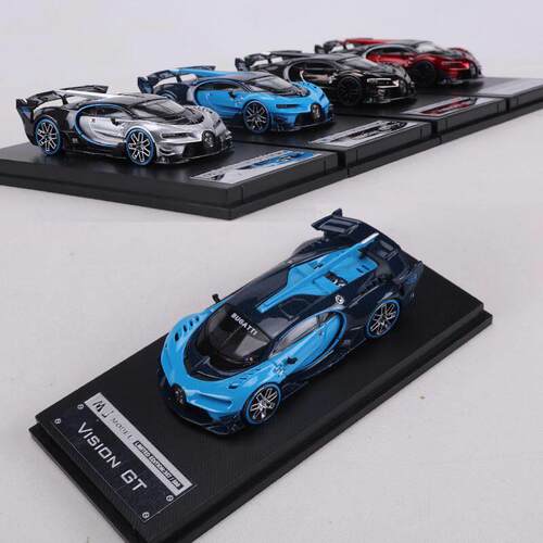 MJ 1:64布加迪Vision GT跑车彷真合金汽车模型收藏摆件