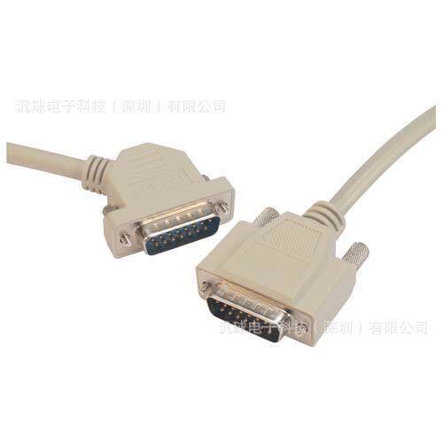 L-COM CSMN4515-2MM 优良型D-Sub线缆DB15公头/45度右出线公头