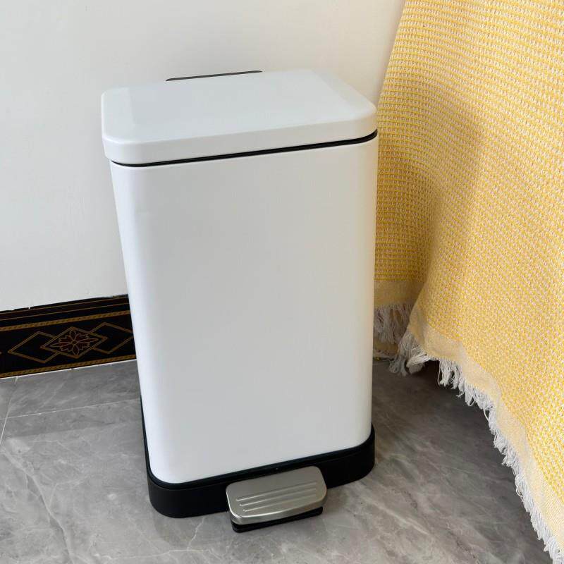 厨房不锈钢垃圾桶带盖大号30L容量间式卫生客厅厕FQ-侧方所脚踩踏