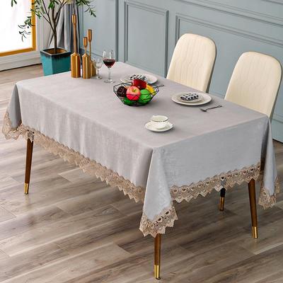高档北布欧约现餐桌蕾丝简花边轻奢高代级感布艺茶几盖布防水防烫