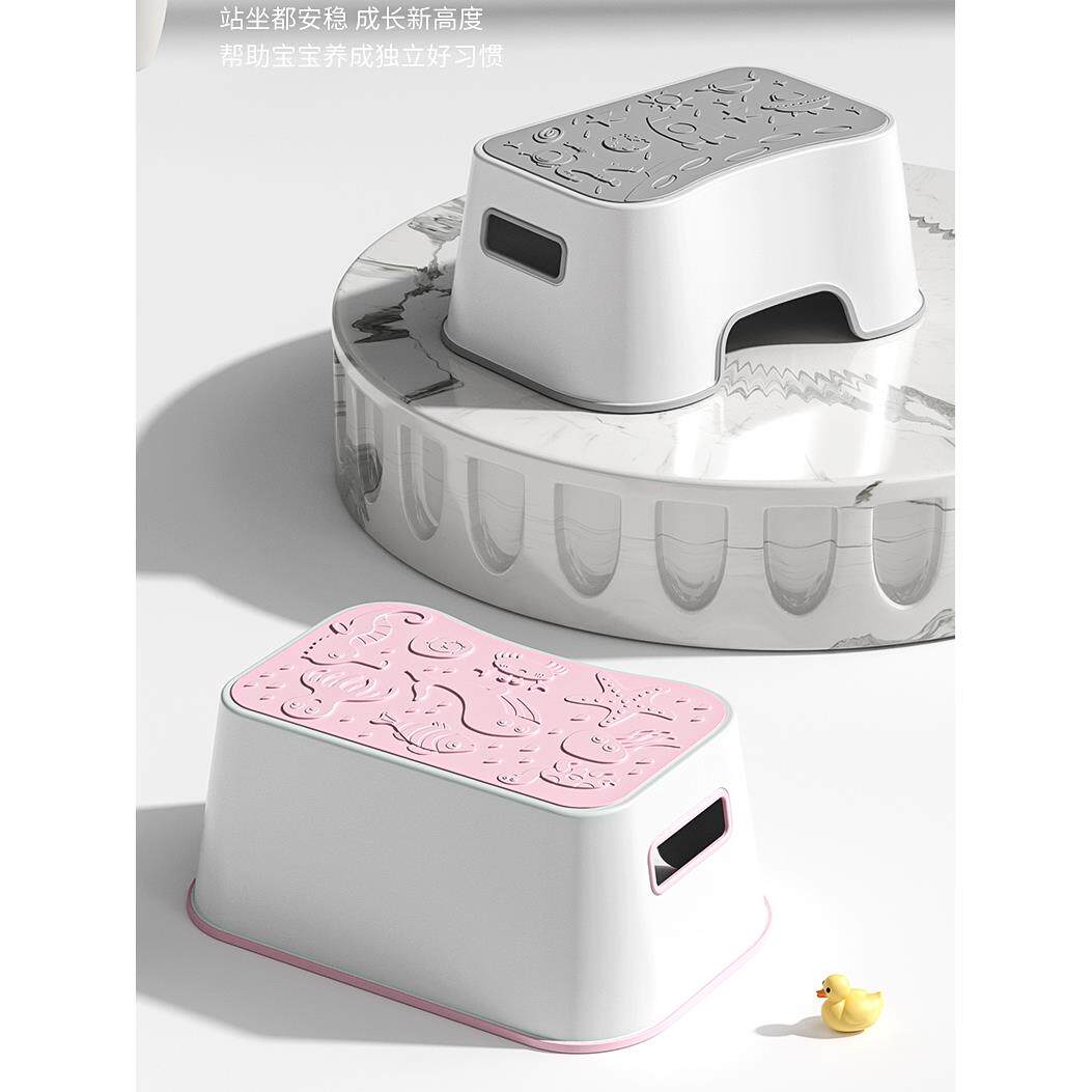 儿童洗手踩脚凳洗漱垫脚凳浴室马桶刷牙哺乳增高防滑钢琴踏凳矮凳