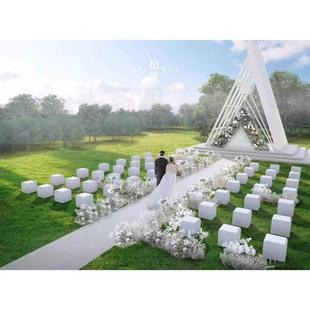 会秀展凳墩单751方人面包软凳活司动白色车展沙发户外吐长条婚礼